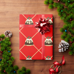 Cute Red Stripe kerstcadeau Cadeaupapier