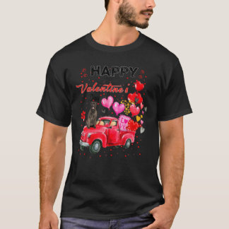 Cute Red Truck Bull Mastiff Valentijnsdag Costuum T-shirt