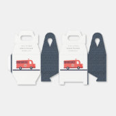 Cute Red Truck Engine Baby shower Bedankdoosjes (Uitgevouwen)