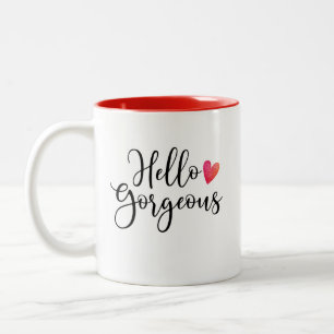 Cute Red Valentijn Tweekleurige Koffiemok