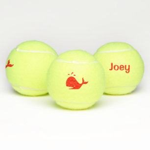 Cute Red Whale 4Joey (naam) Tennisballen