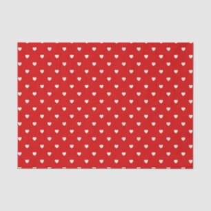 Cute Red White Heart Polka Dots Valentijnsdag Tissuepapier