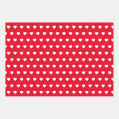 Cute Red White Hearts Pattern Valentijn Wrapping P Inpakpapier Vel (Voorkant 2)