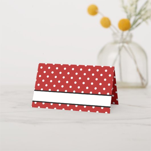 Cute Red White Polka Dot Birthday Party (Voorkant)