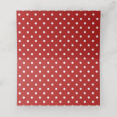 Cute Red White Polka Dot Birthday Party (Binnenkant ongevouwen)