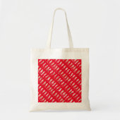 Cute red white silhouette modes meisjes tote bag (Voorkant)