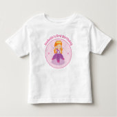 Cute Redhead Princess Custom Birthday Party Girls Kinder Shirts (Voorkant)