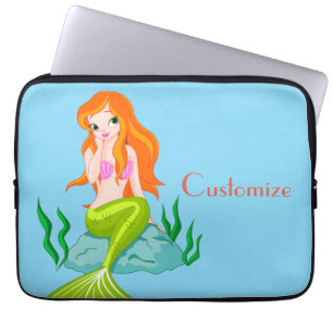 Cute Redkopmermaid Thunder_Cove Laptop Sleeve