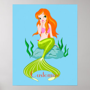 Cute Redkopmermaid Thunder_Cove Poster