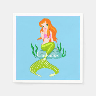 Cute Redkopmermaid Thunder_Cove Servet