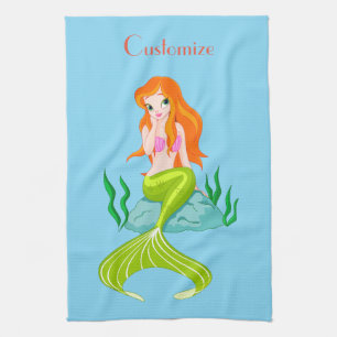 Cute Redkopmermaid Thunder_Cove Theedoek