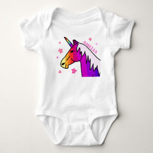 Cute Regenboog Eenhoorn Baby Meisje Bodysuit