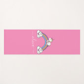 Cute Regenboog Eenhoorn, Persoonlijke Naam Yoga Ma Yogamat (Voorkant (horizontaal))