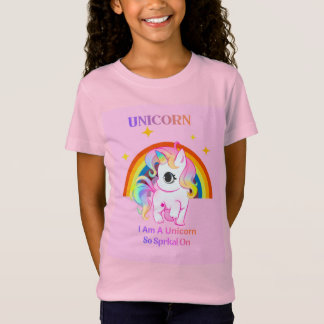 Cute Regenboog Eenhoorn T-Shirt Ontwerp