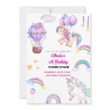 Cute Regenboog Eenhoorn  Whimsical Meisjesfeest Ro