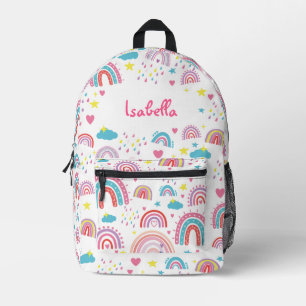 Cute Regenboog Kinderentas voor Meisjes terug naar Bedrukte Rugzak