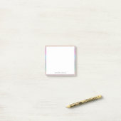 Cute regenboogkleuren glitter custom minimum moder post-it® notes (Op bureau)