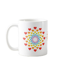 Cute regenboogkleurige harten