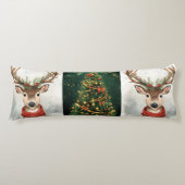Cute Reindeer Christmas Bedding For Body Pillow Lichaamskussen (Voorkant)
