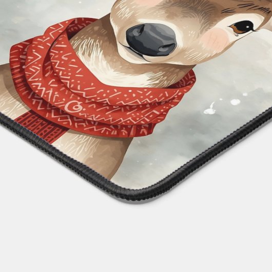Cute Reindeer Christmas Desk Mat (Coin)