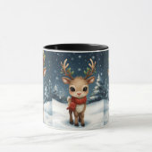 Cute reindeer christmas travel mug for cozy drinks (Centre)
