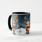 Cute reindeer christmas travel mug for cozy drinks (Devant gauche)
