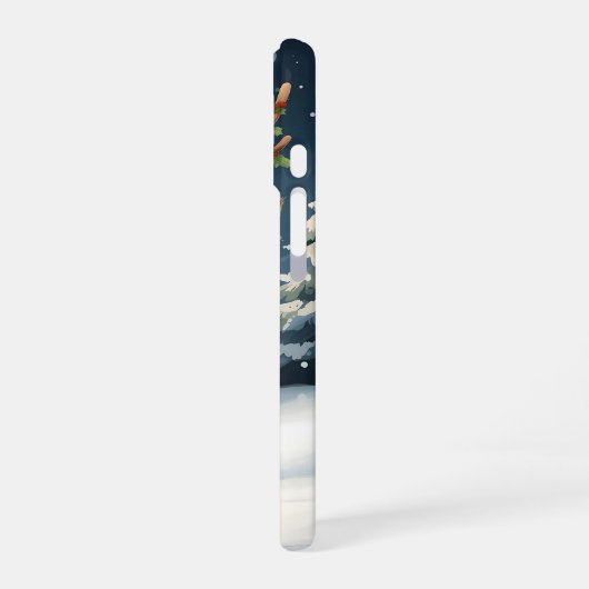 Cute reindeer christmas winter vibes iPhone 16 hoesje (Linkerkant)