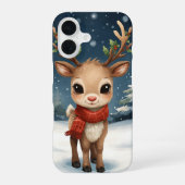 Cute reindeer christmas winter vibes iPhone 16 hoesje (Achterkant)