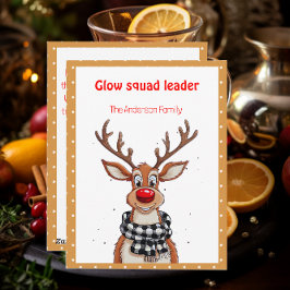 Cute reindeer christmas wish beige retro Postcard Feestdagenkaart