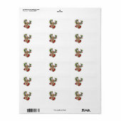 Cute Reindeer Customisé Cartes de Noël Étiquette (Feuille entière)