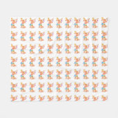 Cute Reindeer Fleece Deken (Voorkant (Horizontaal))