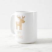 Cute Reindeer Holiday Coffee Mug Christmas Gift (Devant gauche)