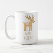 Cute Reindeer Holiday Coffee Mug Christmas Gift (Gauche)