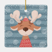 Cute Reindeer Keramisch Ornament (Achterkant)
