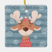 Cute Reindeer Keramisch Ornament (Voorkant)