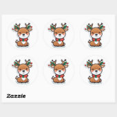 Cute Reindeer Sticker (Vel)