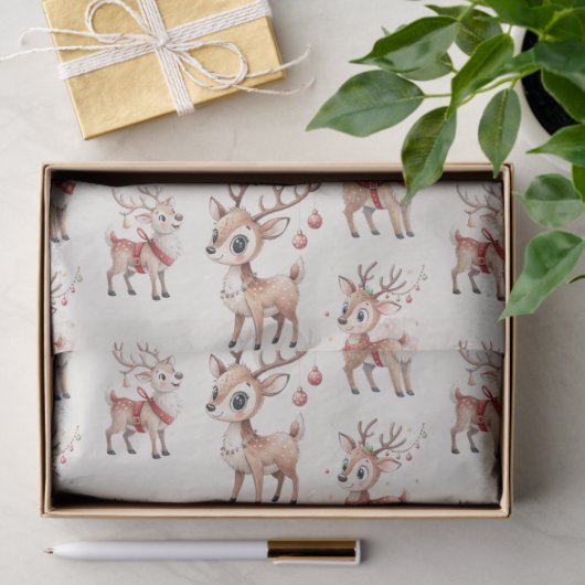 Cute  Reindeer Tissuepapier (Geschenk)
