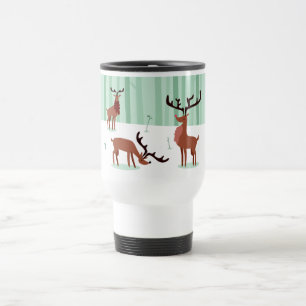 Cute Reindeers aangepaste naam reismoug Reisbeker
