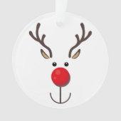 Cute Reinder Minimaliste Visage Blanc (devant)