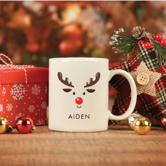 Cute Reinder Visage Classique Mug