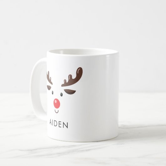 Cute Reinder Visage Classique Mug (Devant gauche)