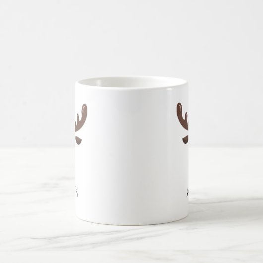 Cute Reinder Visage Classique Mug (Centre)
