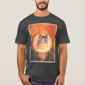 Cute Renaissance-kat met bril en goudketting T-shirt (Voorkant)