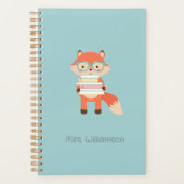 Cute renard avec livres Planificateur (Devant)