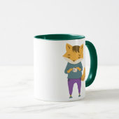 Cute renard avec tasse de thé (Devant droit)