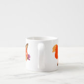 Cute Renard Cartoon Et Papillon Espresso Mug (Dos)