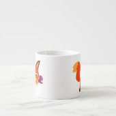 Cute Renard Cartoon Et Papillon Espresso Mug (Devant)
