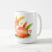 Cute Renard d'automne Café Mug (Devant droit)