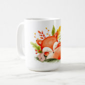 Cute Renard d'automne Café Mug (Devant gauche)