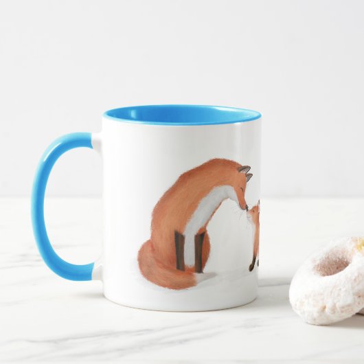 Cute renard et petit 'Meilleur papa jamais' mug (Avec donut)